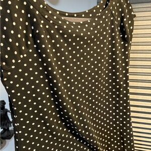 Ralph Lauren Black and White Polka Dot Top